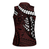 Polynesian Girl Tribal Tattoo Women Sleeveless Polo Shirt Oxbood Vibe LT9 - Polynesian Pride