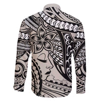 Polynesian Girl Tribal Tattoo Family Matching Puletasi and Hawaiian Shirt Beige Vibe LT9 - Polynesian Pride