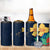 Polynesian Hibiscus Flower Waves Pattern 4 in 1 Can Cooler Tumbler