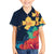 Polynesian Hibiscus Flower Waves Pattern Hawaiian Shirt