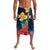 Polynesian Hibiscus Flower Waves Pattern Lavalava