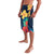 Polynesian Hibiscus Flower Waves Pattern Lavalava