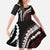 Polynesian Oxblood Line Art Tribal Tattoo Family Matching Mermaid Dress and Hawaiian Shirt