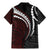 Polynesian Oxblood Line Art Tribal Tattoo Family Matching Mermaid Dress and Hawaiian Shirt