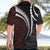 Polynesian Oxblood Line Art Tribal Tattoo Hawaiian Shirt