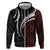 Polynesian Oxblood Line Art Tribal Tattoo Hoodie