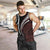 Polynesian Oxblood Line Art Tribal Tattoo Men Tank Top