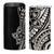 Polynesian Plumeria Floral Tattoo Pattern 4 in 1 Can Cooler Tumbler Beige Style
