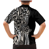 Polynesian Plumeria Floral Tattoo Pattern Family Matching Mermaid Dress and Hawaiian Shirt Beige Style LT9 - Polynesian Pride