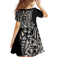 Polynesian Plumeria Floral Tattoo Pattern Family Matching Tank Maxi Dress and Hawaiian Shirt Beige Style