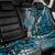 Polynesian Plumeria Floral Tattoo Pattern Back Car Seat Cover Blue Style
