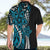 Polynesian Plumeria Floral Tattoo Pattern Hawaiian Shirt Bllue Style