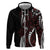 Polynesian Plumeria Floral Tattoo Pattern Hoodie Oxblood Style