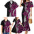 Polynesian Plumeria Floral Tattoo Pattern Family Matching Mermaid Dress and Hawaiian Shirt Pink Style