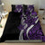 Polynesian Plumeria Floral Tattoo Pattern Bedding Set Purple Style