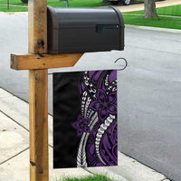 Polynesian Plumeria Floral Tattoo Pattern Garden Flag Purple Style