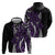 Polynesian Plumeria Floral Tattoo Pattern Hoodie Purple Style