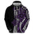 Polynesian Plumeria Floral Tattoo Pattern Hoodie Purple Style