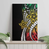 Polynesian Plumeria Floral Tattoo Pattern Canvas Wall Art Reggae Style