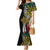 Polynesian Plumeria Floral Tattoo Pattern Family Matching Mermaid Dress and Hawaiian Shirt Reggae Style