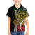 Polynesian Plumeria Floral Tattoo Pattern Family Matching Off Shoulder Short Dress and Hawaiian Shirt Reggae Style