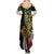 Polynesian Plumeria Floral Tattoo Pattern Family Matching Summer Maxi Dress and Hawaiian Shirt Reggae Style