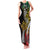 Polynesian Plumeria Floral Tattoo Pattern Family Matching Tank Maxi Dress and Hawaiian Shirt Reggae Style