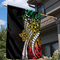 Polynesian Plumeria Floral Tattoo Pattern Garden Flag Reggae Style