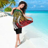 Polynesian Plumeria Floral Tattoo Pattern Sarong Reggae Style