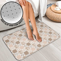 Hawaiian Palaka Quilt Pattern Bathroom Set Hawaii Culture Bird of Paradise Exotic Motif - Polynesian Pride