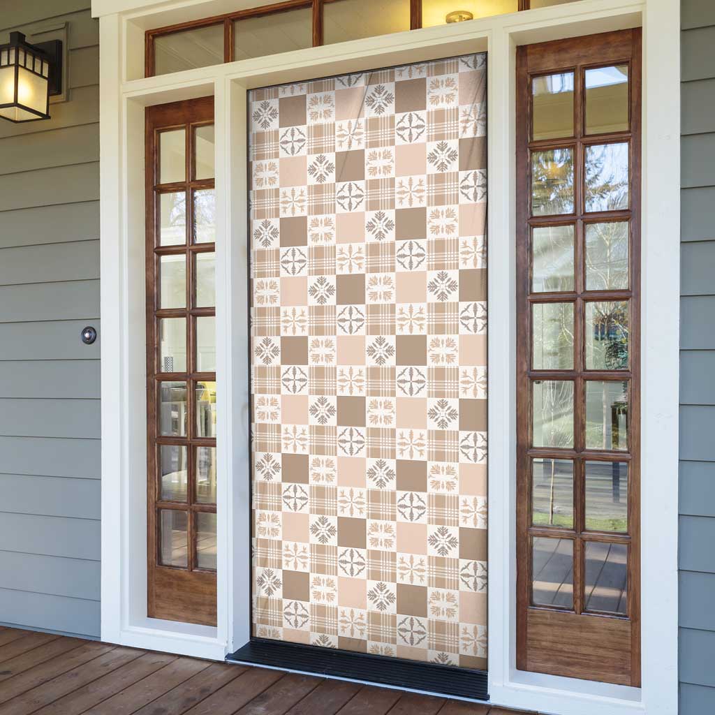 Hawaiian Palaka Quilt Pattern Door Cover Hawaii Culture Bird of Paradise Exotic Motif - Polynesian Pride