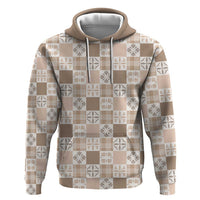 Hawaiian Palaka Quilt Pattern Hoodie Hawaii Culture Bird of Paradise Exotic Motif - Polynesian Pride