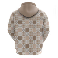 Hawaiian Palaka Quilt Pattern Hoodie Hawaii Culture Bird of Paradise Exotic Motif - Polynesian Pride