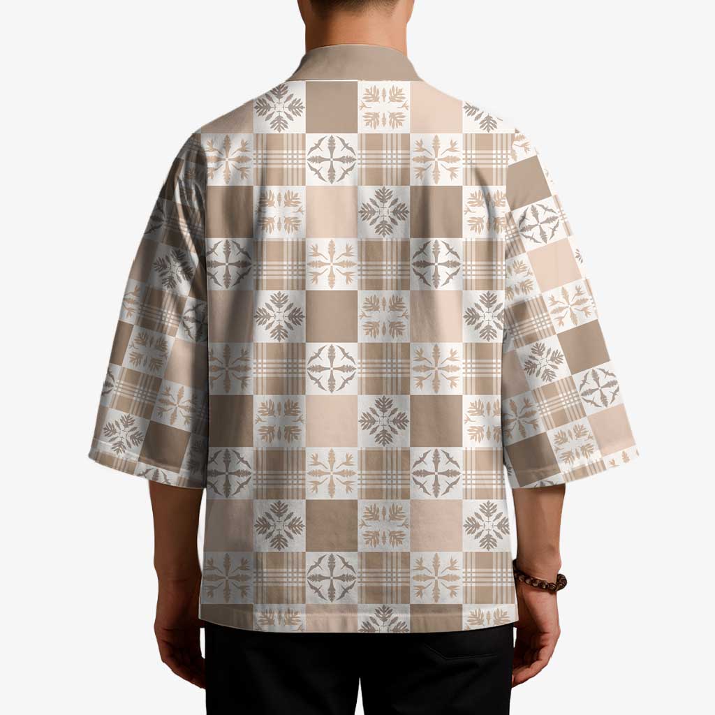 Hawaiian Palaka Quilt Pattern Kimono Hawaii Culture Bird of Paradise Exotic Motif - Polynesian Pride