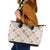Hawaiian Palaka Quilt Pattern Leather Tote Bag Hawaii Culture Bird of Paradise Exotic Motif - Polynesian Pride