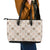 Hawaiian Palaka Quilt Pattern Leather Tote Bag Hawaii Culture Bird of Paradise Exotic Motif - Polynesian Pride