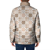 Hawaiian Palaka Quilt Pattern Padded Jacket Hawaii Culture Bird of Paradise Exotic Motif - Polynesian Pride