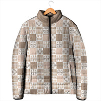 Hawaiian Palaka Quilt Pattern Padded Jacket Hawaii Culture Bird of Paradise Exotic Motif - Polynesian Pride