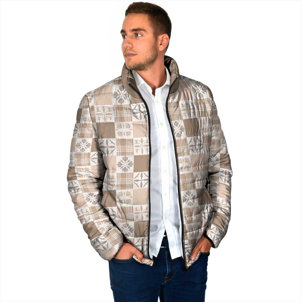 Hawaiian Palaka Quilt Pattern Padded Jacket Hawaii Culture Bird of Paradise Exotic Motif - Polynesian Pride