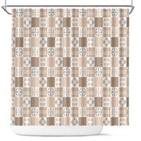 Hawaiian Palaka Quilt Pattern Shower Curtain Hawaii Culture Bird of Paradise Exotic Motif - Polynesian Pride