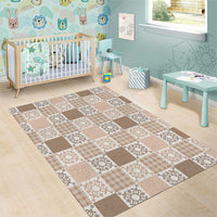 Hawaiian Palaka Quilt Pattern Area Rug Hawaii Culture Honu Turtle - Polynesian Pride