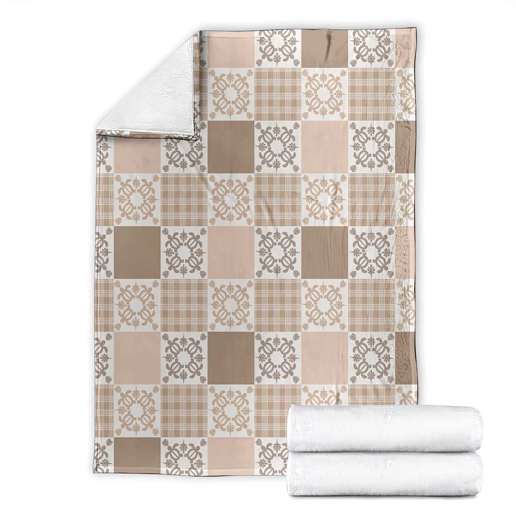 Hawaiian Palaka Quilt Pattern Blanket Hawaii Culture Honu Turtle - Polynesian Pride