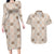 Hawaiian Palaka Quilt Pattern Couples Matching Long Sleeve Bodycon Dress and Hawaiian Shirt Hawaii Culture Honu Turtle - Polynesian Pride