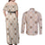 Hawaiian Palaka Quilt Pattern Couples Matching Off Shoulder Maxi Dress and Long Sleeve Button Shirt Hawaii Culture Honu Turtle - Polynesian Pride