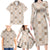 Hawaiian Palaka Quilt Pattern Family Matching Long Sleeve Bodycon Dress and Hawaiian Shirt Hawaii Culture Honu Turtle - Polynesian Pride
