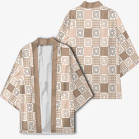 Hawaiian Palaka Quilt Pattern Kimono Hawaii Culture Honu Turtle - Polynesian Pride