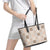 Hawaiian Palaka Quilt Pattern Leather Tote Bag Hawaii Culture Honu Turtle - Polynesian Pride