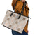 Hawaiian Palaka Quilt Pattern Leather Tote Bag Hawaii Culture Honu Turtle - Polynesian Pride