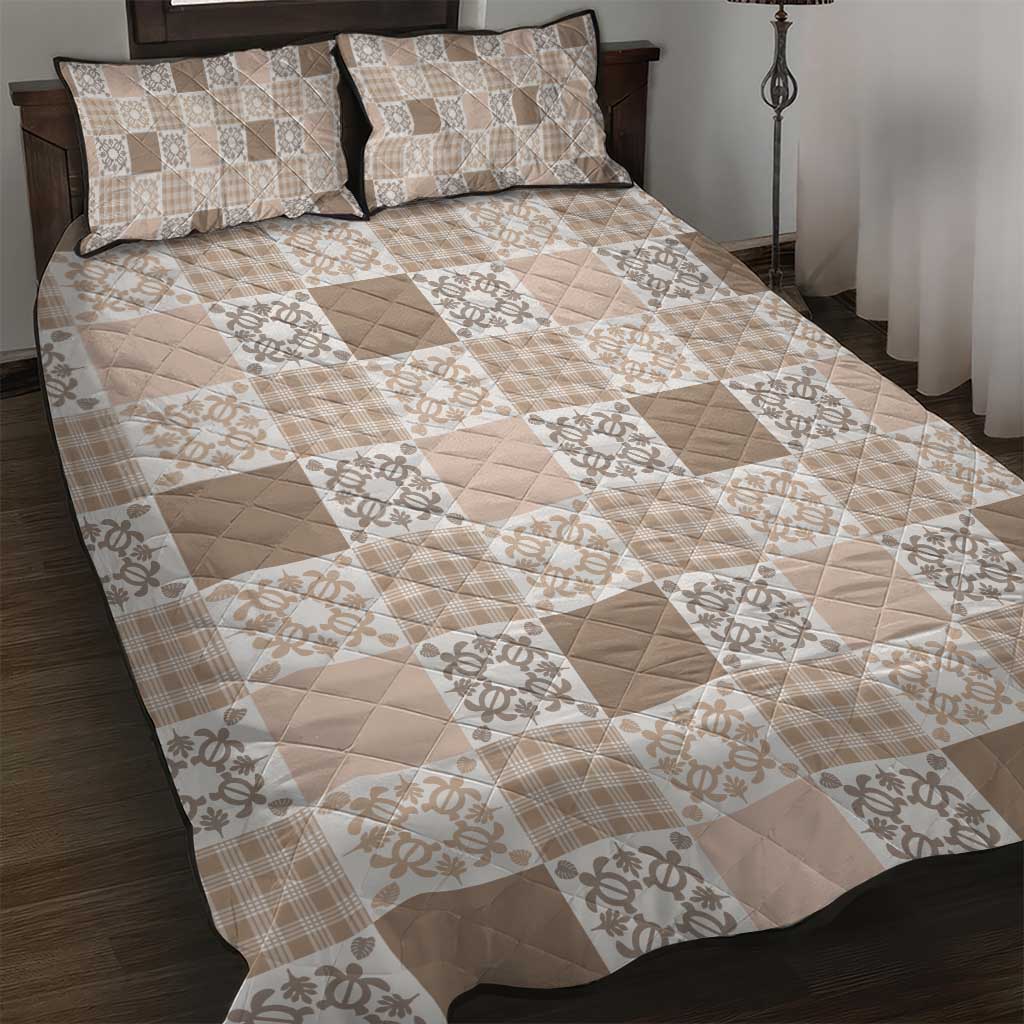 Hawaiian Palaka Quilt Pattern Quilt Bed Set Hawaii Culture Honu Turtle - Polynesian Pride