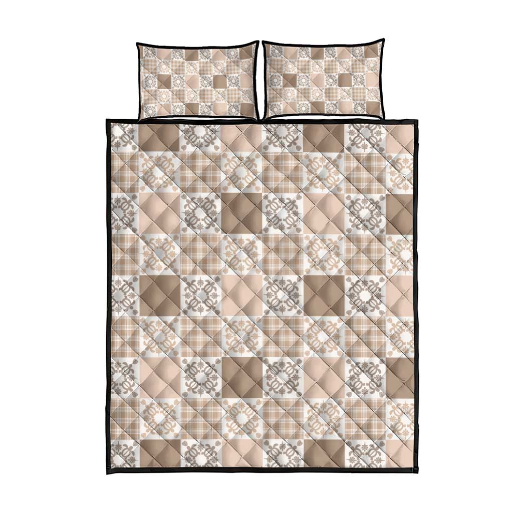 Hawaiian Palaka Quilt Pattern Quilt Bed Set Hawaii Culture Honu Turtle - Polynesian Pride